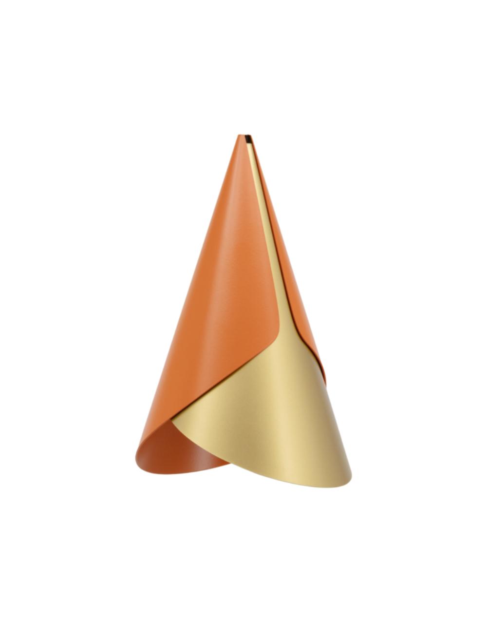 Cornet Nuance Orange & Brass O13.4 x 23,8 cm