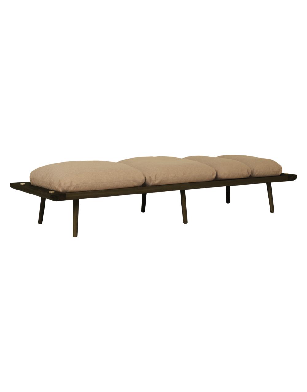 Lounge Around Day bed sofa - Dark Oak in Sugar brown