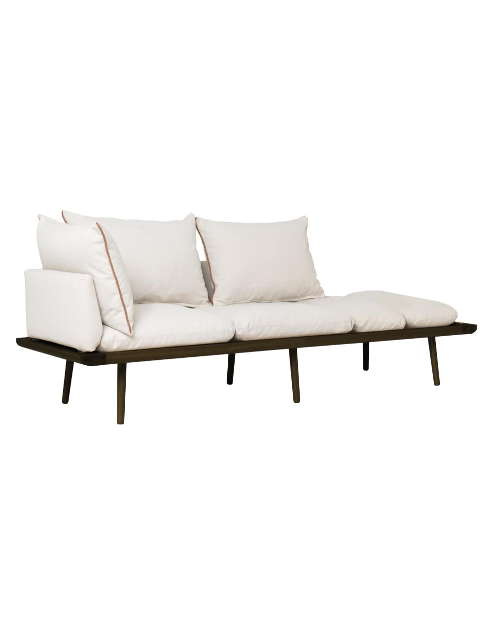 Lounge Around 3-seater sofa - Dark Oak in White sands