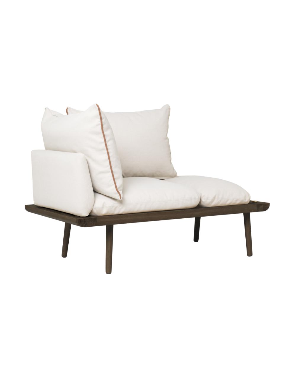 Lounge Around 1½-seater sofa - Dark Oak in White sands