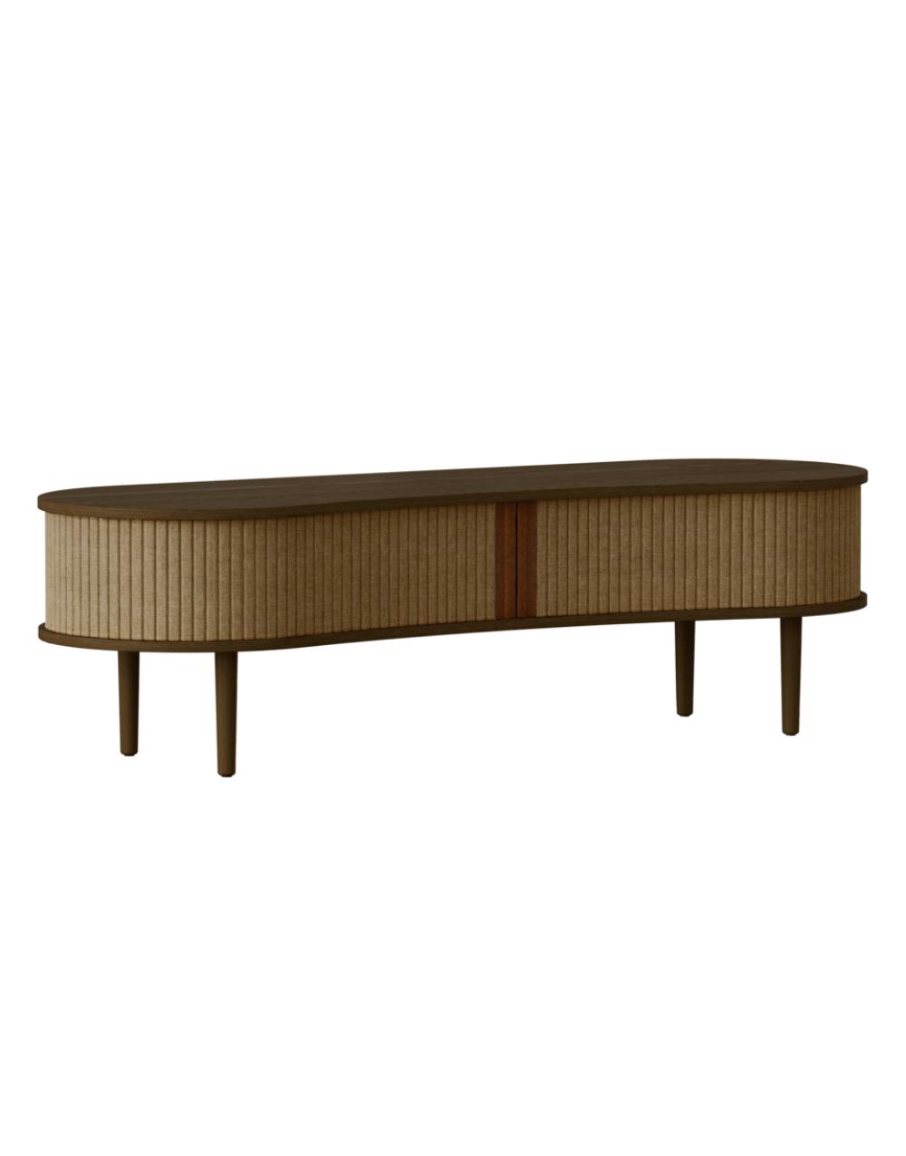 Audacious TV Bench Tambour doors - Sugar Brown - Image 4