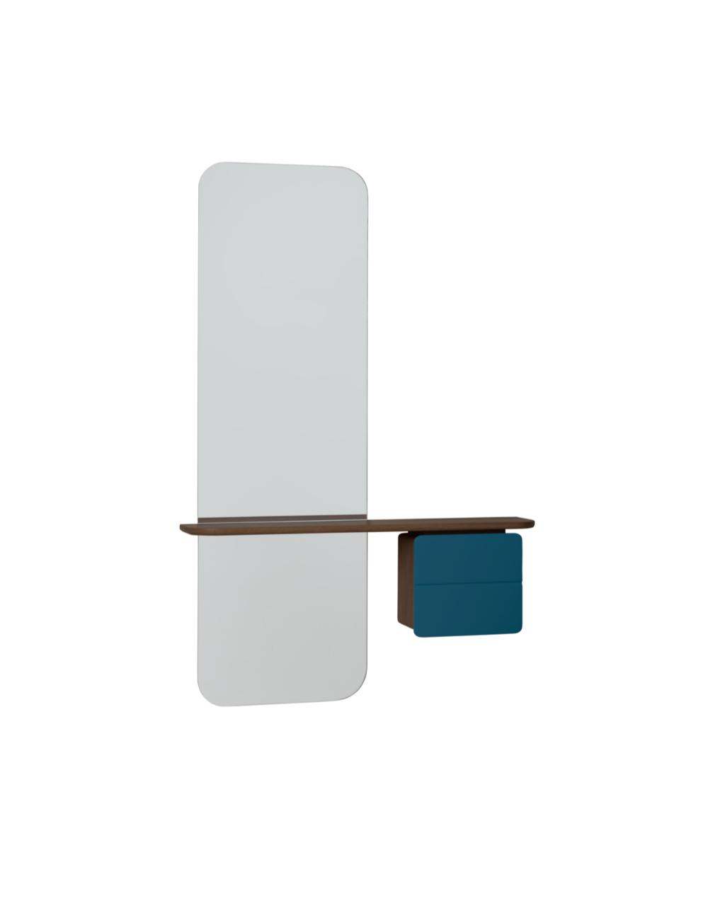 One More Look dark oak  Petrol Blue